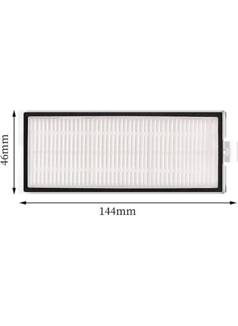 robotsparek Roborock Q7 Max, Q7 Max Plus White Compatible Spare Brush Hepa Filter Set - 5 Pieces