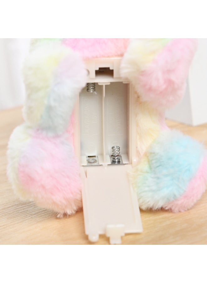 Plush Electric Cat Simulation Cry Walking Nodding Wagging Tail Kitten Puppy Children's Toy Pet Electronic Cat-Color: Bell Chip Cat (colorful Color Random)