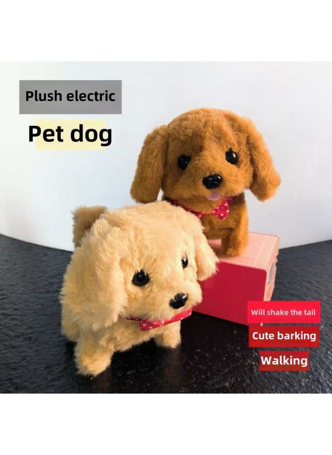 Toy Dog Simulation Electric Puppy Walking Can Call Plush Electronics Can't Drop Fur Dog Can Run Pet Simulation Teddy-Color:Great Husky Dog-Specifications:No Battery