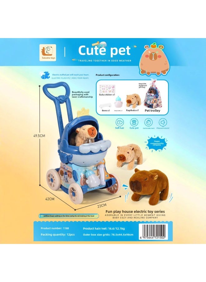 Capsule Pet Rabbit Warehouse Electric Plush Cabibala 080 Jumping Animal Children's Toy Simulation-Color:041 ]