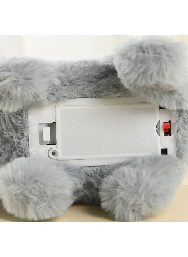 Children's Electric Imitation Calling Real Kitten Persian Cat Plush Toy Calling Walking Tail Wagging Toy For Boys And Girls-Color:gray Kitty-Specifications:Charging Suit