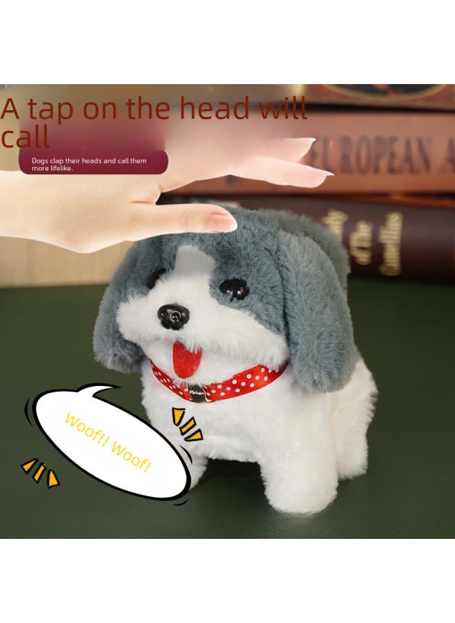 Electronic Pet Toy Dog Cat Interactive Intelligent Robot Pets Smart Puppy Kitten Playmate Automatic Feeder-Color:Bichon (pink Ear)-Specifications:opp Bag