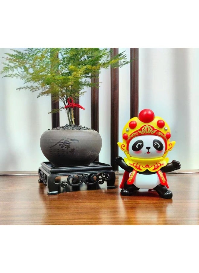 Sichuan Opera Panda Face-changing Doll Mask Randomly Change Four Faces To Send To Foreign Children's Stall Toys-Color:1819 Four Face Panda Orange