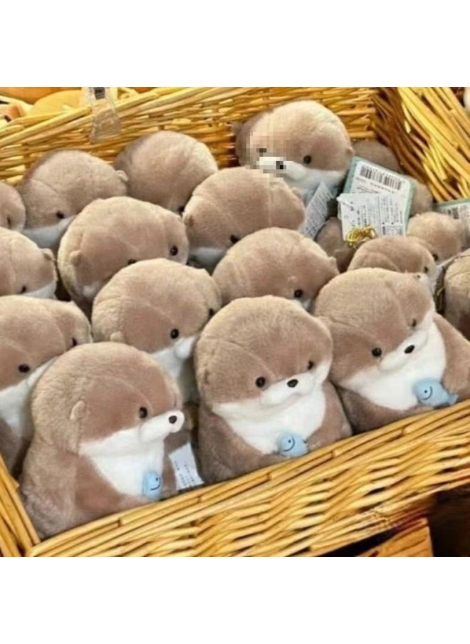 [2487 Collection] Amuse Holding Fish Otter Doll Cute Animal Plush Pendant Japanese Otter King-Color:King Tota【2 Pieces】
