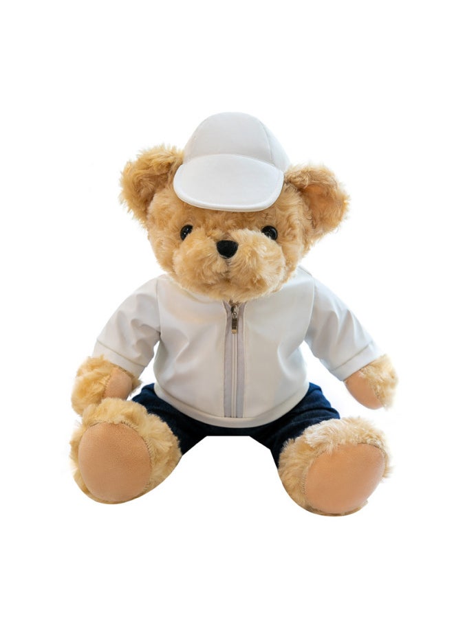 Car Bear Doll Car Logo Bear Audi BMW Land Rover Mercedes 4S Shop Gift Teddy Bear Logo-Color:Lynk & Co Bear (white)-Height:High 30cm