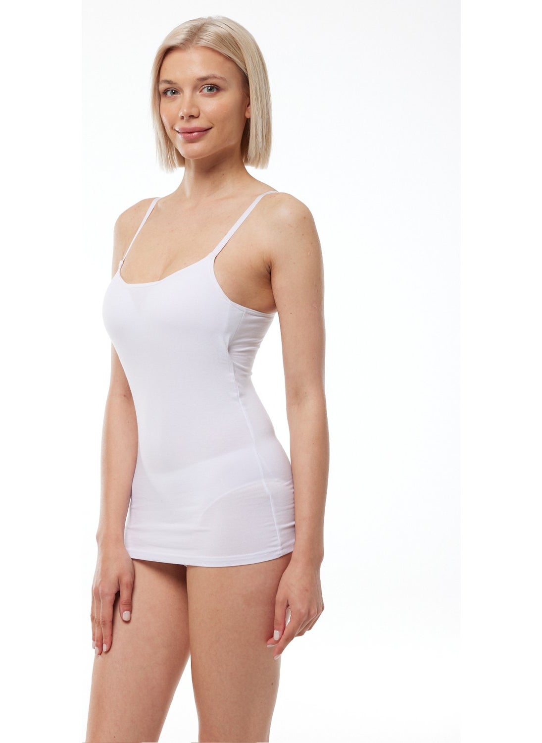 Women's Lined Rope Strap Modal Undershirt 824