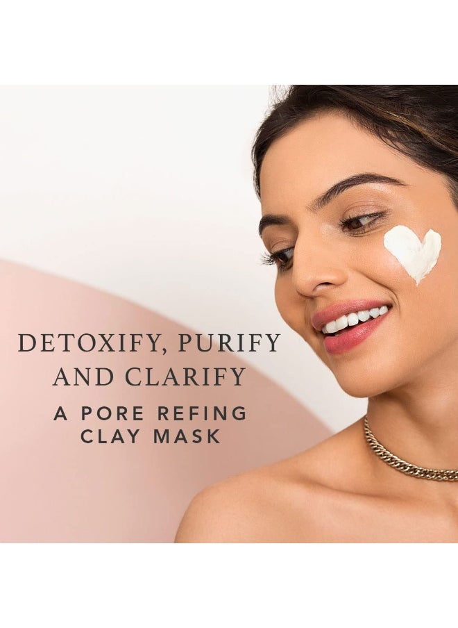 Luxury Oils Luminous Detoxifying & Pore Refining Clay Face Mask For Glowing Skin, Tan Removal, Oil & Acne Control, Kaolin Clay, Green Tea, Neem & Amla Extract 50g