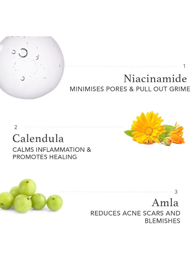 Luxury Oils Luminous Detoxifying & Pore Refining Clay Face Mask For Glowing Skin, Tan Removal, Oil & Acne Control, Kaolin Clay, Green Tea, Neem & Amla Extract 50g