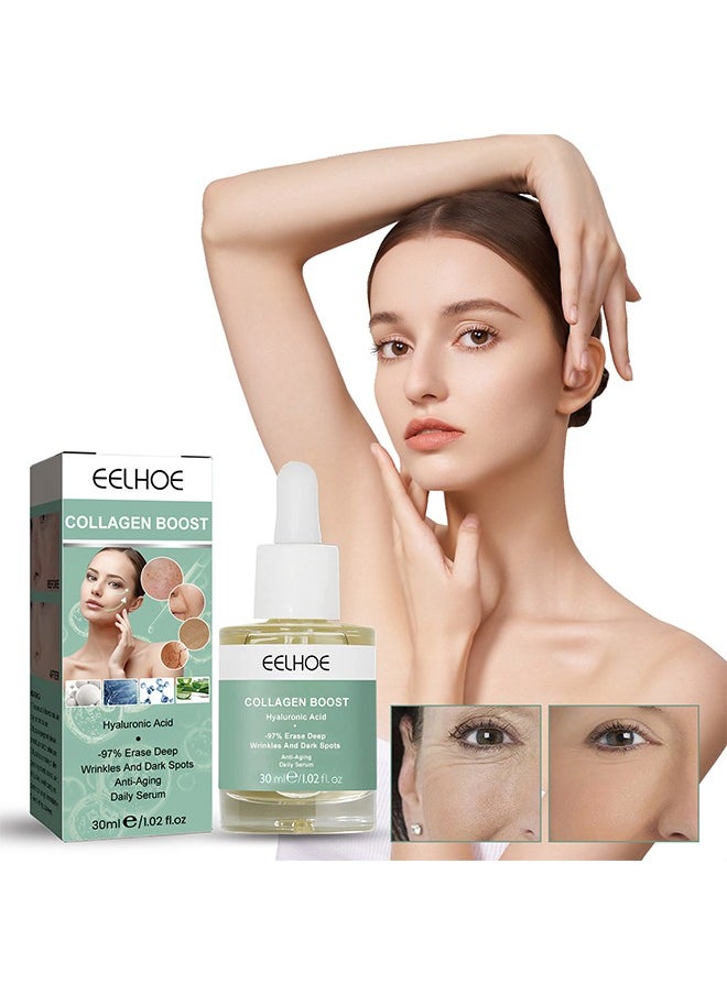 Collagen Boost Hyaluronic Acid -97% Erase Deep Wrinkles And Dark Spots Anti-Aging Daily Serum 30ml