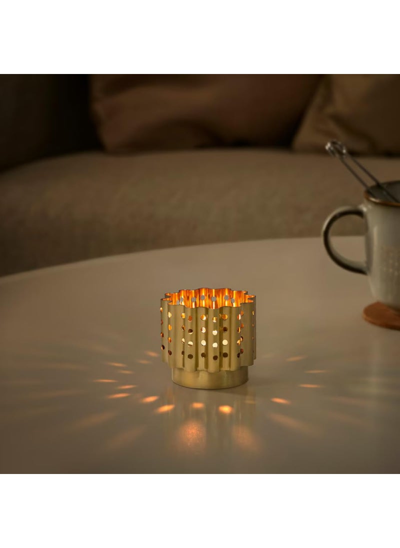 Graidient span ikeea AROMATISK Tealight Holder BrassColour Metal 6x5 cm 2x2