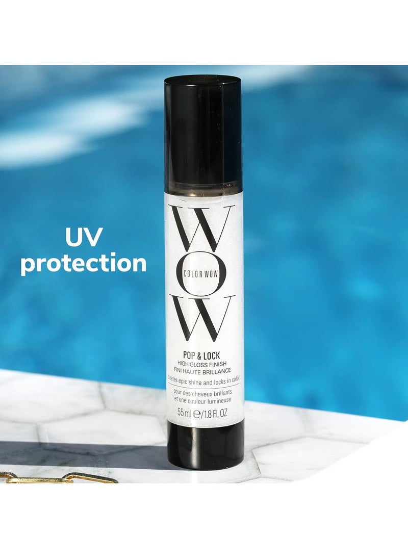 Pop + Lock Frizz Control + Glossing Serum – Anti-frizz serum with heat protection; Seals split ends; Moisturises; Silkens and shines dull, dehydrated hair