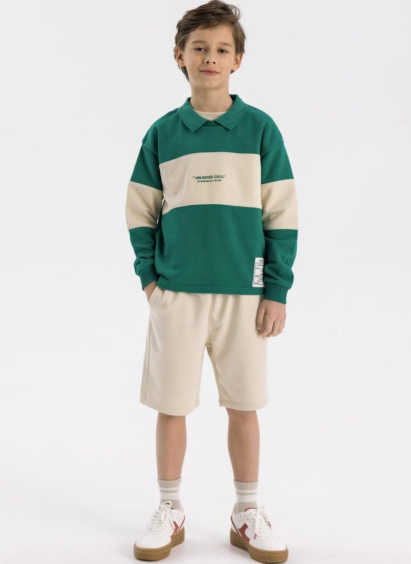 Kids Boys  Fleece Polo Jumper