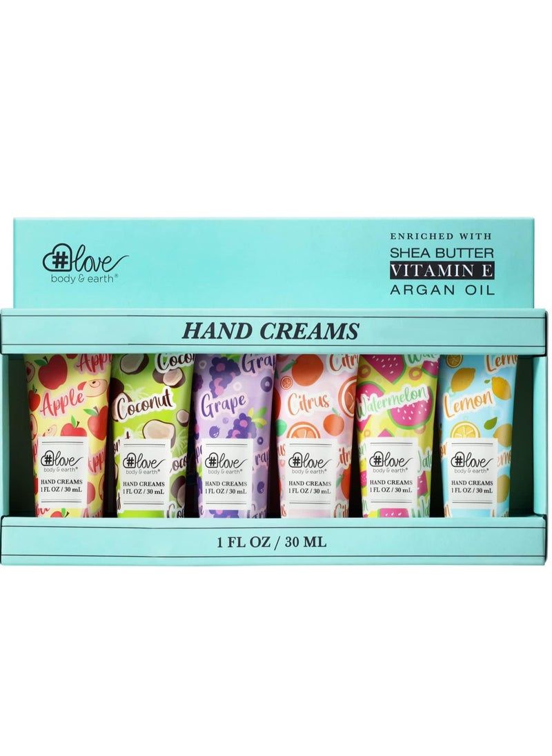 Hand Cream Gift Set, Body & Earth Love Lotion Sets for Women Gift, 6 Pieces Advanced Repair Hand Cream for Rough and Dry Hands, Birthday Gifts for Women