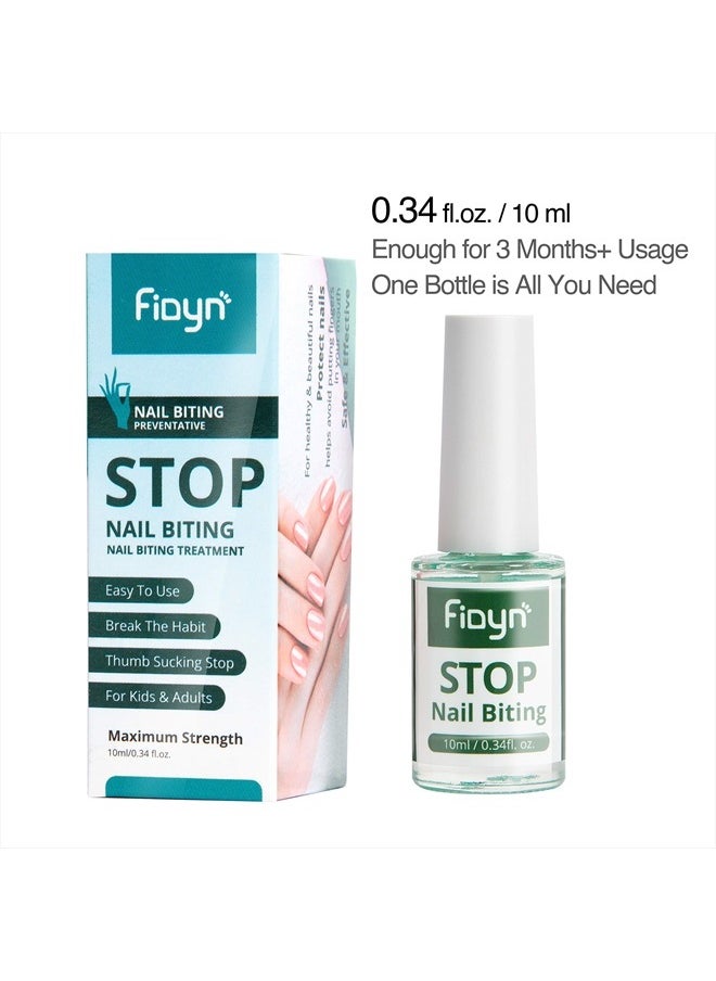 No Bite Nail Polish, Nail Biting Treatment with Bitter Polish to Help Quit Nail Biting For Life and Also Help Stop Thumb Sucking (10ml)