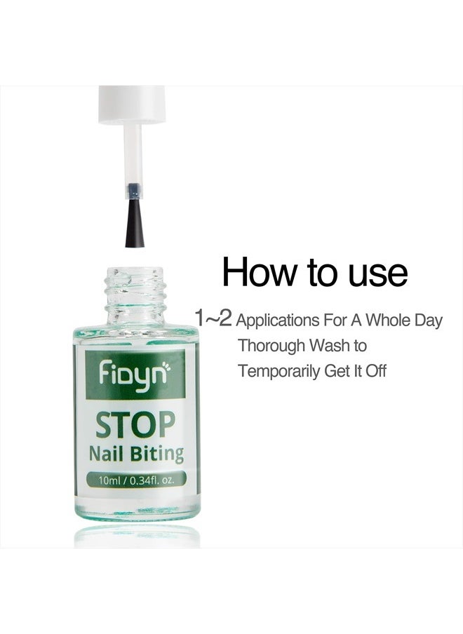 No Bite Nail Polish, Nail Biting Treatment with Bitter Polish to Help Quit Nail Biting For Life and Also Help Stop Thumb Sucking (10ml)
