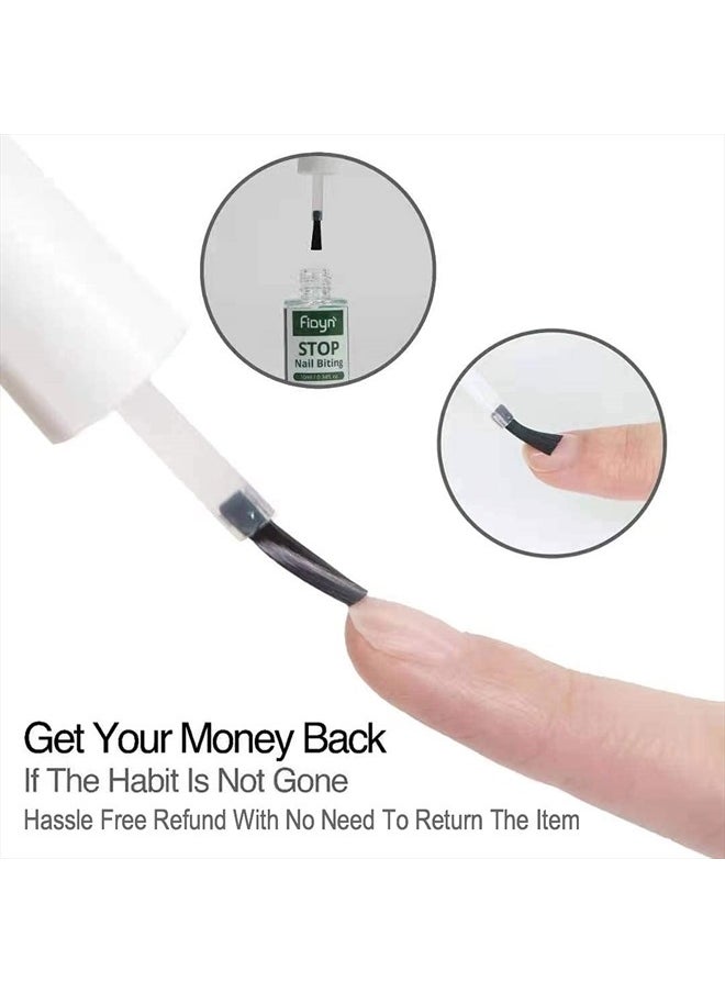 No Bite Nail Polish, Nail Biting Treatment with Bitter Polish to Help Quit Nail Biting For Life and Also Help Stop Thumb Sucking (10ml)