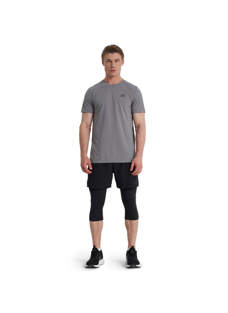 Athlex Men’s Motion Training T-Shirt Black EU 46 – Quick-Dry, Moisture-Wicking Sportswear with Flat Seams for Gym Workouts & Outdoor Activities