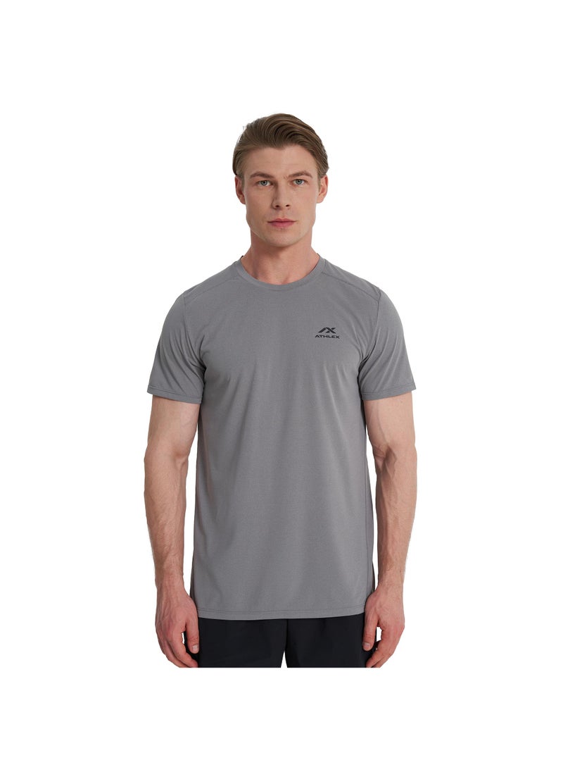 Athlex Men’s Motion Training T-Shirt Black EU 46 – Quick-Dry, Moisture-Wicking Sportswear with Flat Seams for Gym Workouts & Outdoor Activities