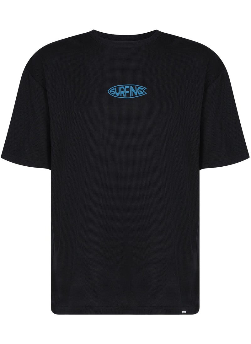 Men's Sunscreen T-shirt Black, Termit, UPF 40+ Protection, Swim'n'dry Quick-Drying Technology, Durable and Comfortable for Outdoor and Water Activities