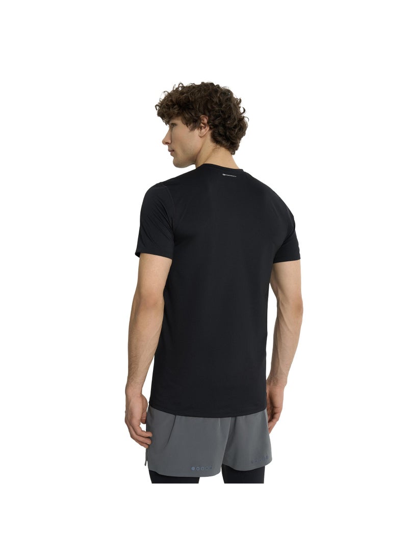 Athlex Men’s FLEX PRO Training T-Shirt Black EU 46 – Compression Fit, ATCOMPRESSION Tech, Anti-Odor, Quick-Dry Fabric & Mesh Ventilation Panels