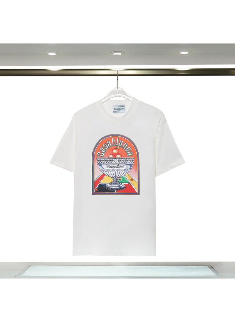 Casablanca Cotton Letter Print Tee Unisex 13 (digital printing)