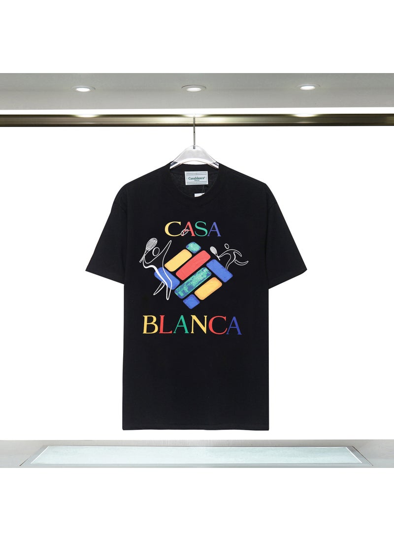 Casablanca Cotton Letter Print Tee Unisex 2 (digital printing)