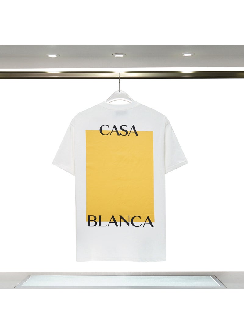 Casablanca Cotton Letter Print Tee Unisex 5 (digital printing)