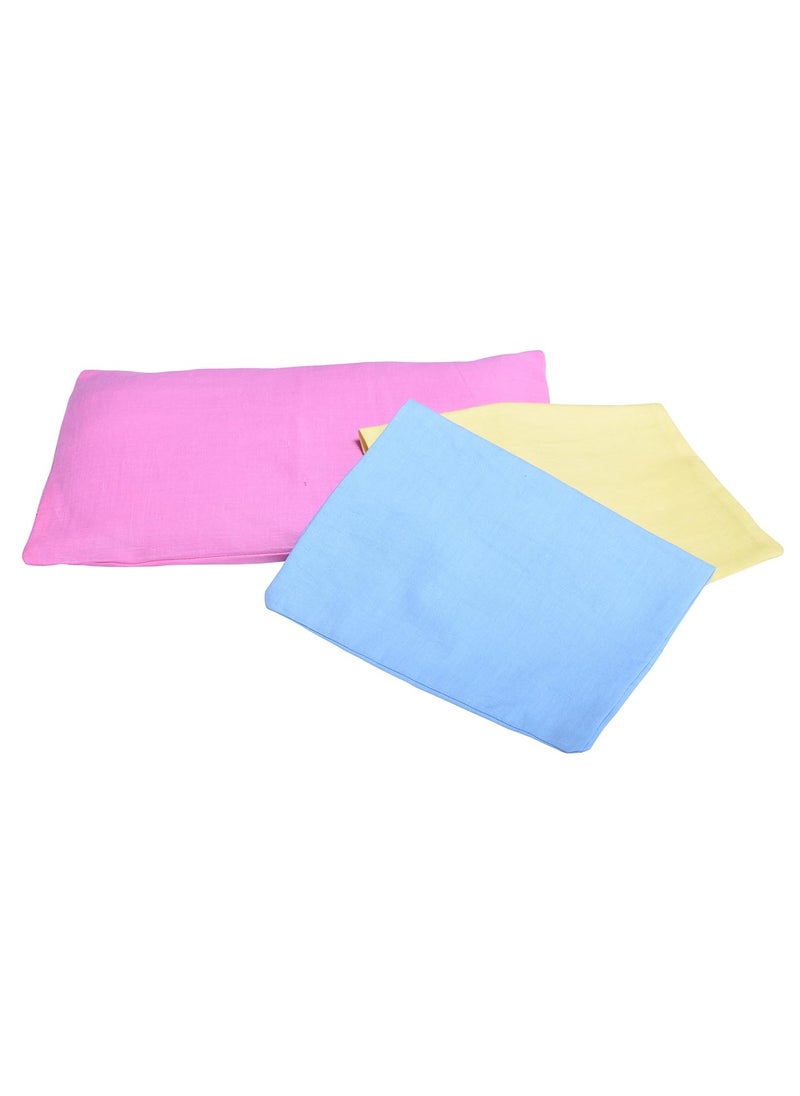 MK HANDICRAFT Cotton Mustard Seeds Pillow And Cover Set For New Born Babies Children S Pink