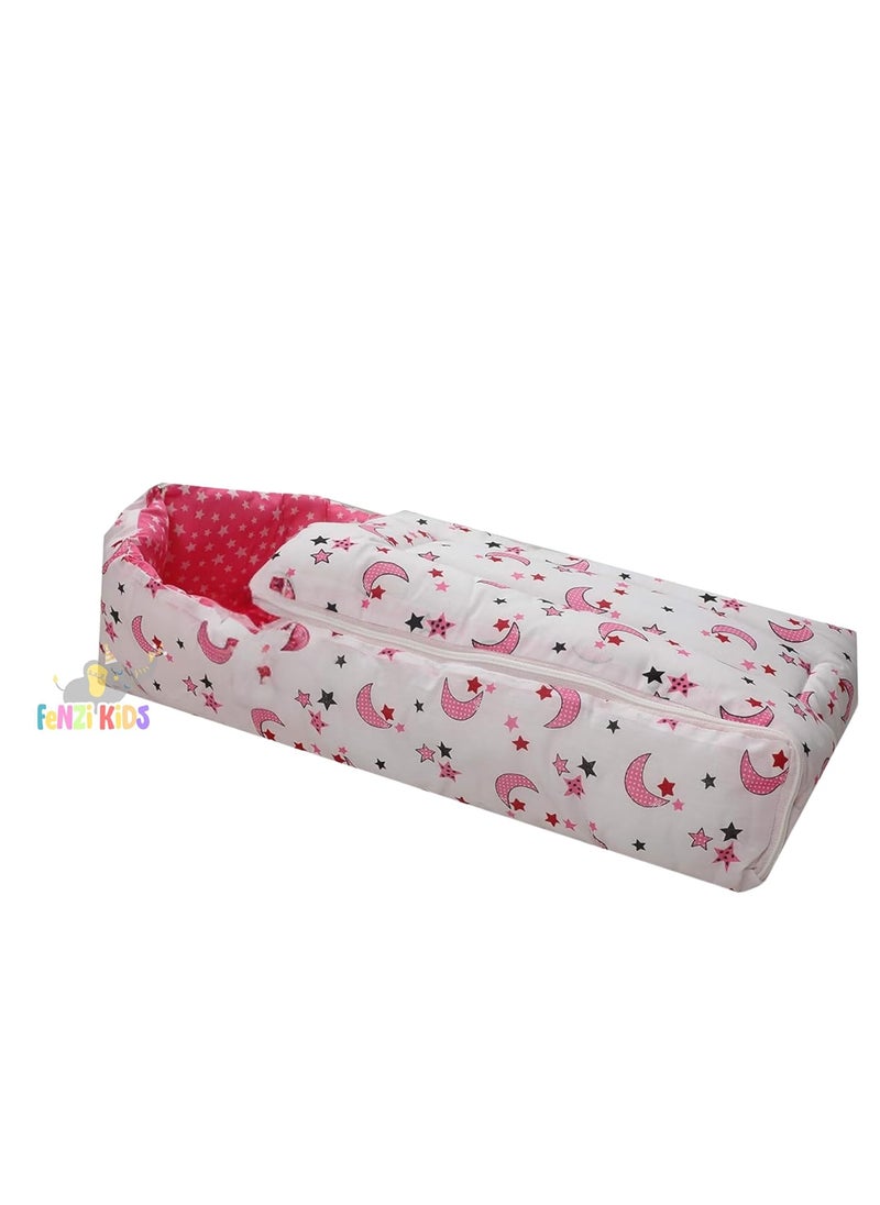 Fenzi Kids 3 in 1 Baby Bed Moon Star Print Sleeping Bag Carry Nest Cotton Baby Bedding for New Born Infant Portable Bassinet for Baby Carrying CoSleeping Unisex Baby Sleeping Bed 0M