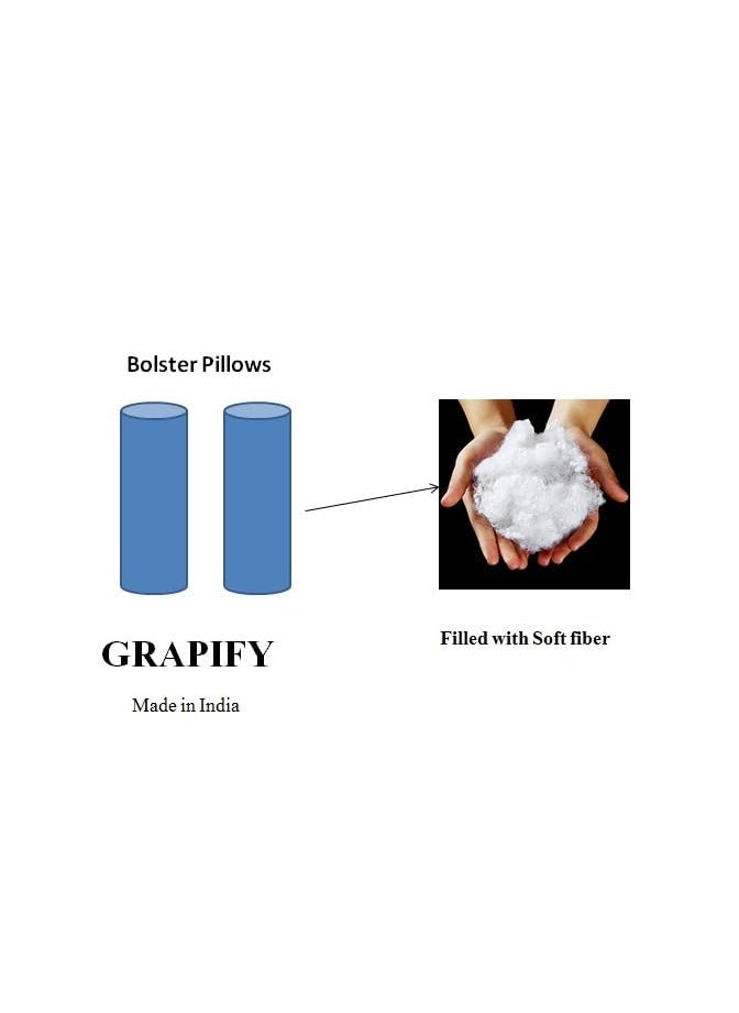 Grapify Baby Set 2 Bolster 1 Mustard Seed Pillow 06 Months Blue