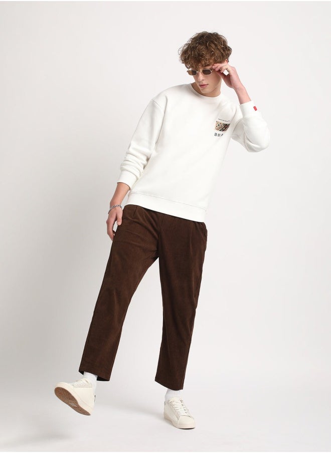 Men's Casual Trousers  Brown, Relaxed Fit, Soft & Breathable Fabric, Elastic Waist, Stylish Everyday Wear, Versatile & Comfortable Bottoms for Any Occasion