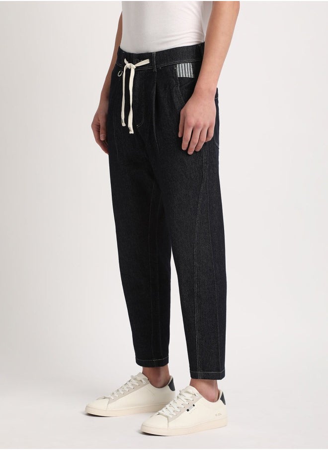 Men's Casual Trousers  Dark Blue, Relaxed Fit, Soft & Breathable Fabric, Elastic Waist, Stylish Everyday Wear, Versatile & Comfortable Bottoms for Any Occasion