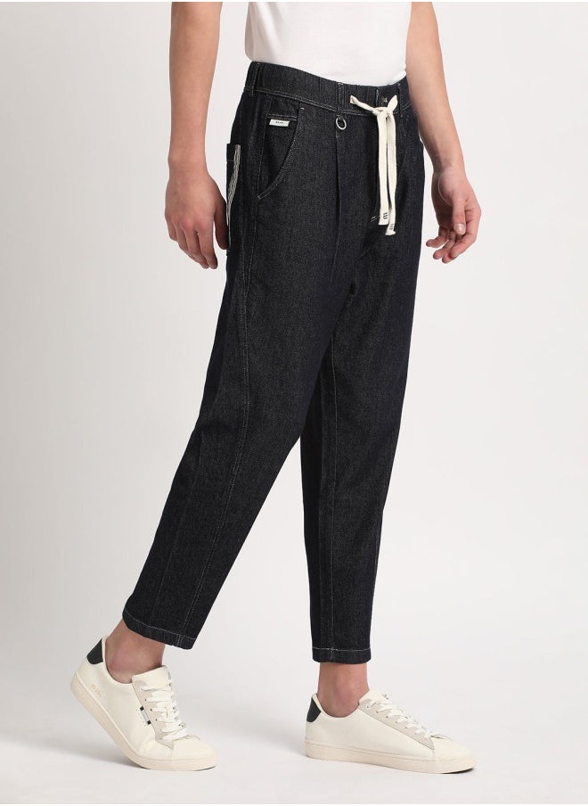 Men's Casual Trousers  Dark Blue, Relaxed Fit, Soft & Breathable Fabric, Elastic Waist, Stylish Everyday Wear, Versatile & Comfortable Bottoms for Any Occasion