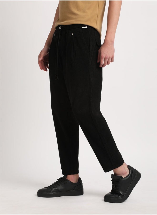 Men's Black Casual Trouser Stylish, Comfortable, and Versatile Everyday Bottoms for Work, Travel, Office, and Casual Wear with a Modern Fit and Easy Maintenance