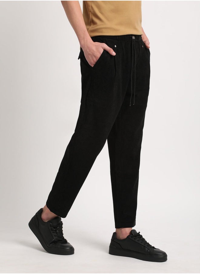 Men's Black Casual Trouser Stylish, Comfortable, and Versatile Everyday Bottoms for Work, Travel, Office, and Casual Wear with a Modern Fit and Easy Maintenance