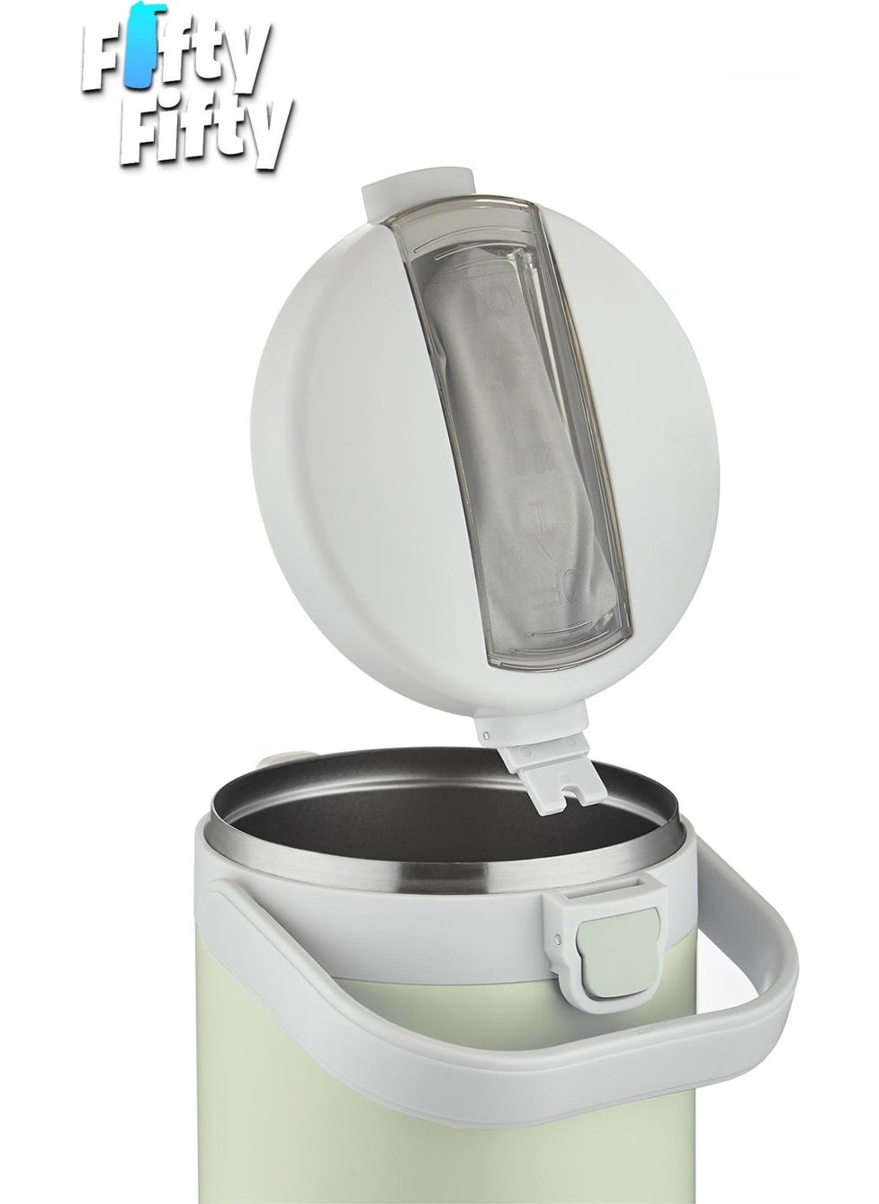 Steel Food Thermos Heat Insulated 3 Bowls 2.1lt Leakproof Vacuum Container with Carrying Handle - FF10089