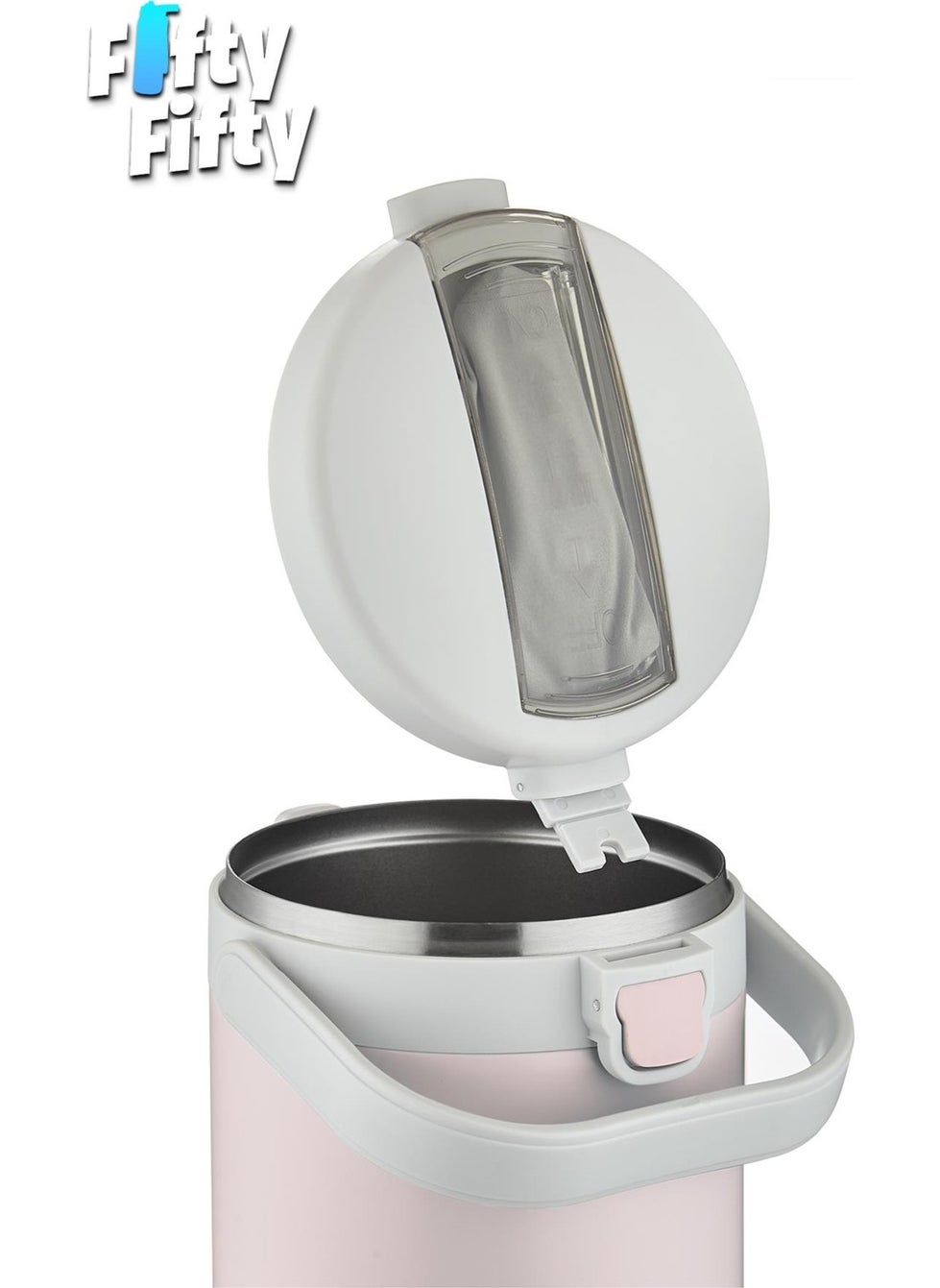Steel Food Thermos Heat Insulated 3 Bowls 2.1lt Leakproof Vacuum Container with Carrying Handle - FF10089