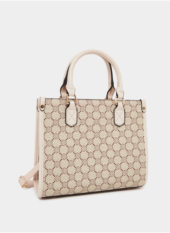 Printed Tote Bag with Card Holder