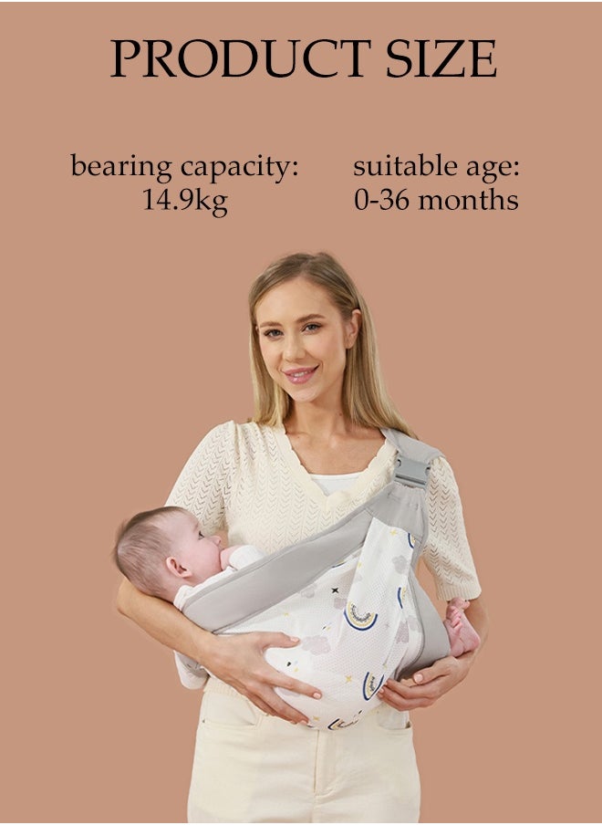 Newborn Baby Carrier Front Extendable Easy Carrier, Newborn Baby Carrier, Soft Portable Baby Sling, Adjustable One Shoulder Crossbody Carrier, Quick Dry, Thick And Wide Straps, Suitable For Babies 0-24 Months