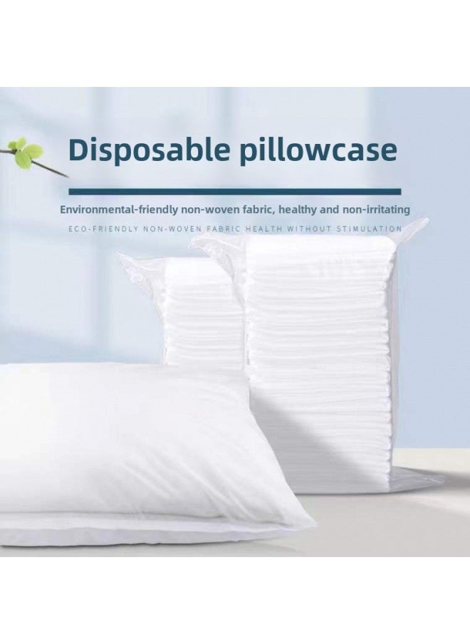 Disposable Pillowcase Sterile Household Pillow Cushion Towel Hospital Bed Pillow Towel Travel Hotel Pillowcase-Color:100 Disposable Pillowcases [single Fold]