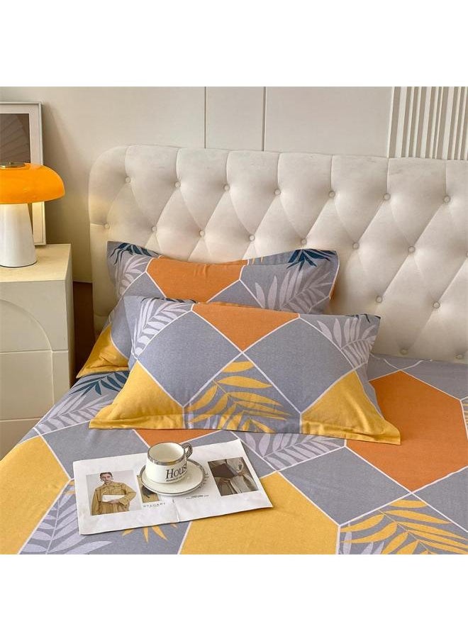 Simple Cotton Pillowcase A Pair Of Cotton Padded Sanding Pillowcase 100 Cotton High-end Single 48cm X 74cm-Color:Xiaoye Dancer [pair Of Pillowcases]-Specifications:48cmX74cm