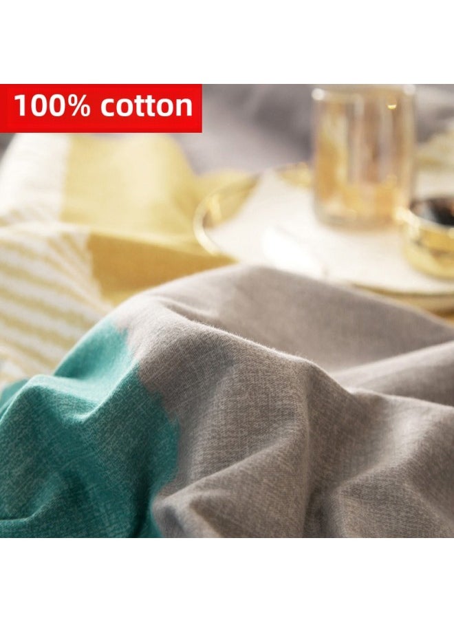 Simple Cotton Pillowcase A Pair Of Cotton Padded Sanding Pillowcase 100 Cotton High-end Single 48cm X 74cm-Color:Happy Time [pair Of Pillowcases]-Specifications:48cmX74cm