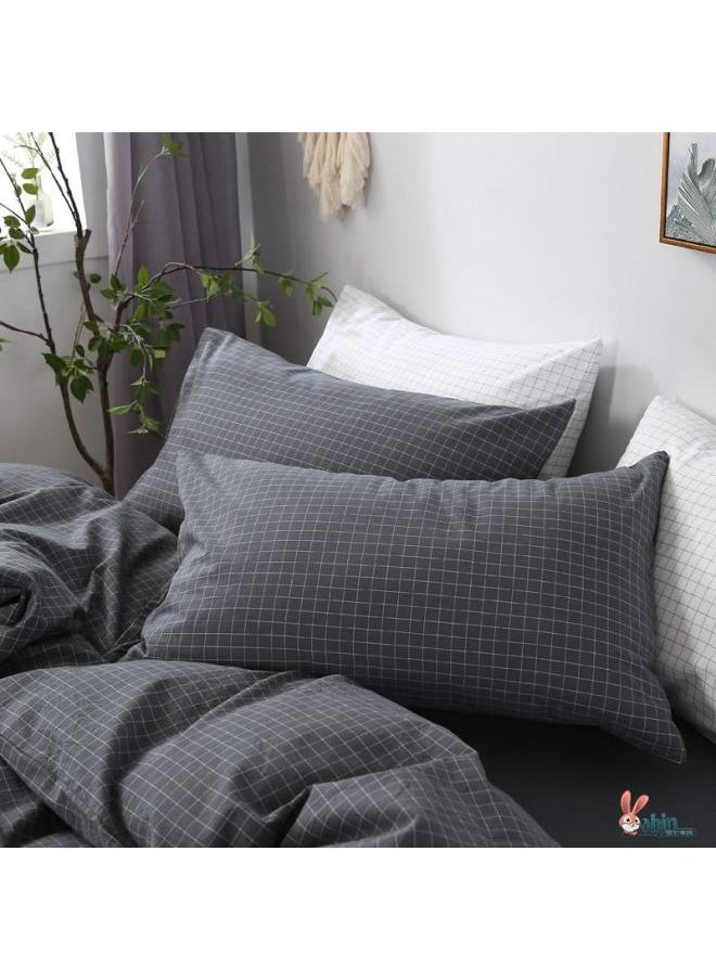 Extra Large Pillowcase Large 60x 90 Extra Large Widened Cushion Cover Pair For Adults Simple Pure Cotton-Color:Denim Blue (pair Of Pillowcases)-Specifications:30cmX50cm