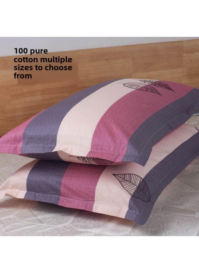Large Pillowcase Cotton 100 Cotton Pair Pack 48cm X 74cm Large Size 50x 80 Small Size 35x 55 Pillowcase Span-Color:Pair Of Peony Purple Pillowcases-Specifications:30cmX50cm