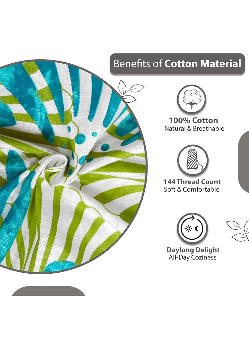Divine Casa 100 Cotton Bedsheet Set for Double Bed 1 Double Cotton Bedsheet 2 Pillow Covers 144 TC Breathable WrinkleFree Aesthetic Double Bedsheet Set Acid Lime