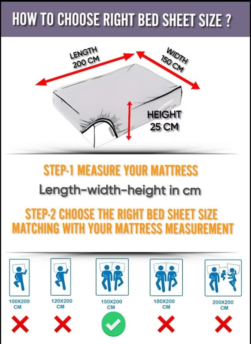 Black Striped Double Bed Sheet Sets Cotton 3 Piece Set Deep Pocket 150x200+25cm