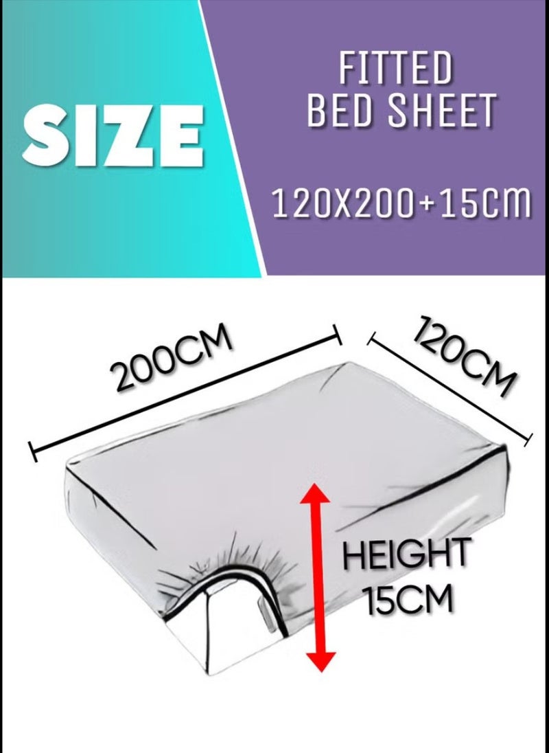 Black Striped Single Bed Sheet Sets Cotton 2 Piece Set Deep Pocket 120x200+15cm