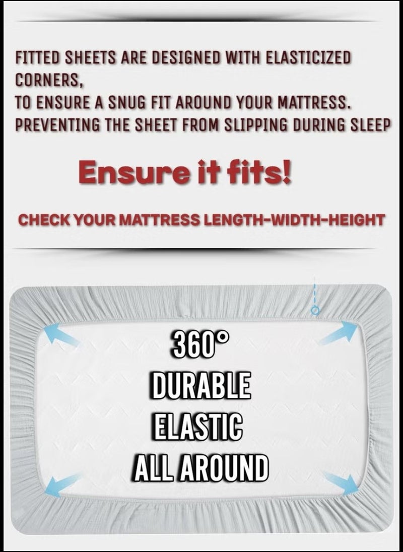 Black Striped Single Bed Sheet Sets Cotton 2 Piece Set Deep Pocket 120x200+15cm