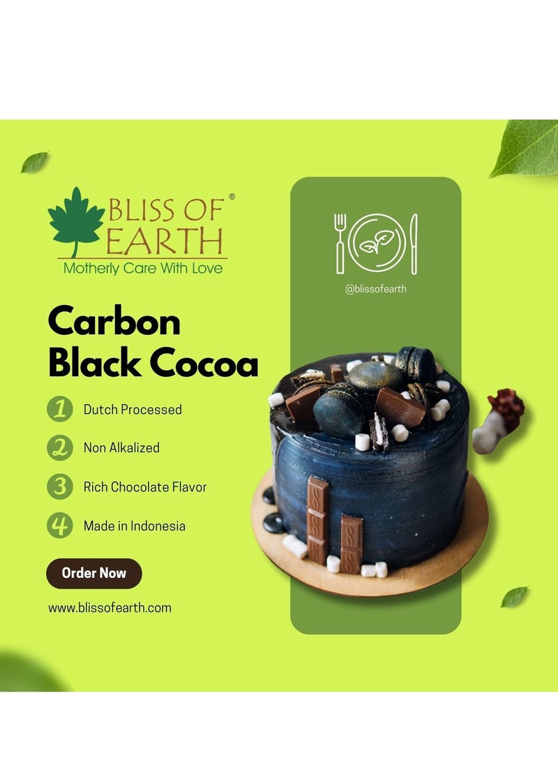 Black Cocoa Powder Natural and Unsweetened Carbon Black & Dark Roast Perfect for Cooking & Baking Cakes Biscuits Oreo Chocolates Smoothies 1KG