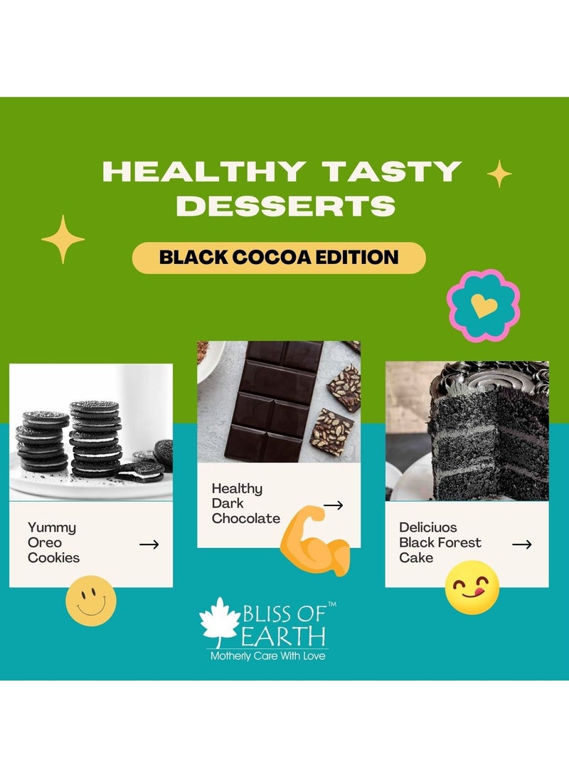 Black Cocoa Powder Natural and Unsweetened Carbon Black & Dark Roast Perfect for Cooking & Baking Cakes Biscuits Oreo Chocolates Smoothies 1KG